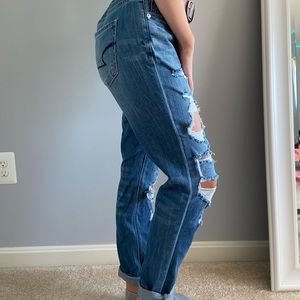 distressed boyfriend jeans